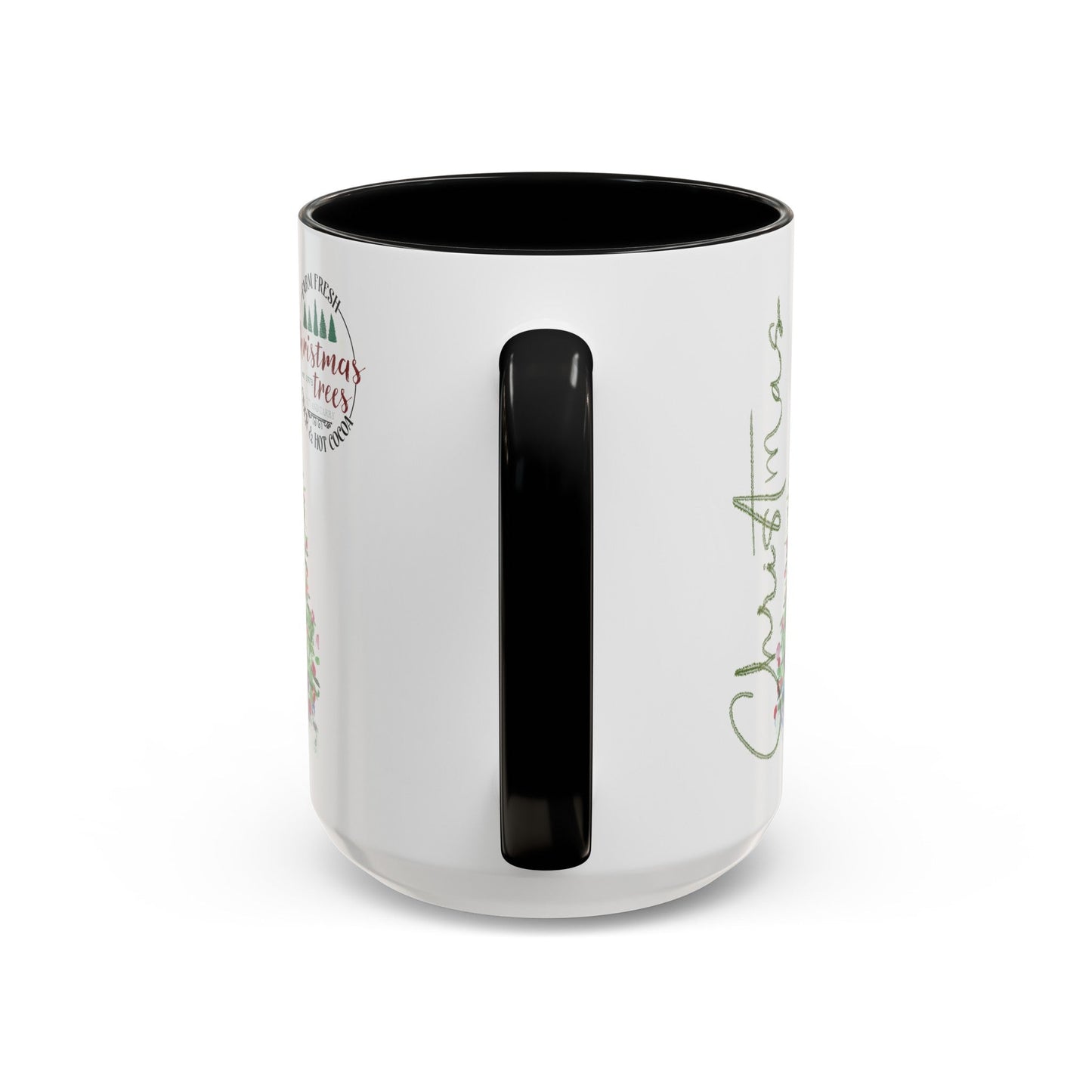 Christmas Two Tone Accent Coffee Mug (11oz, 15oz) - Blue Cava