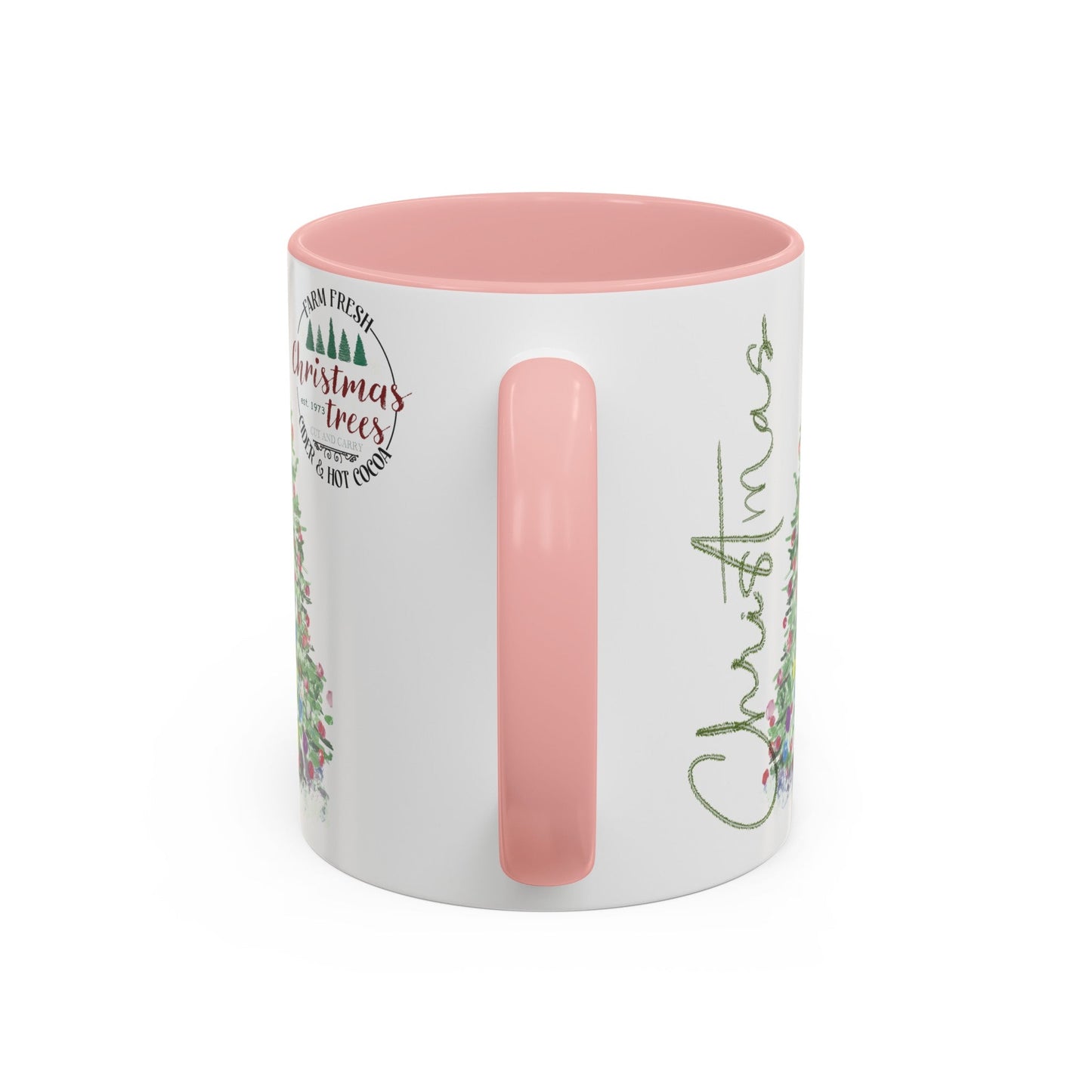 Christmas Two Tone Accent Coffee Mug (11oz, 15oz) - Blue Cava