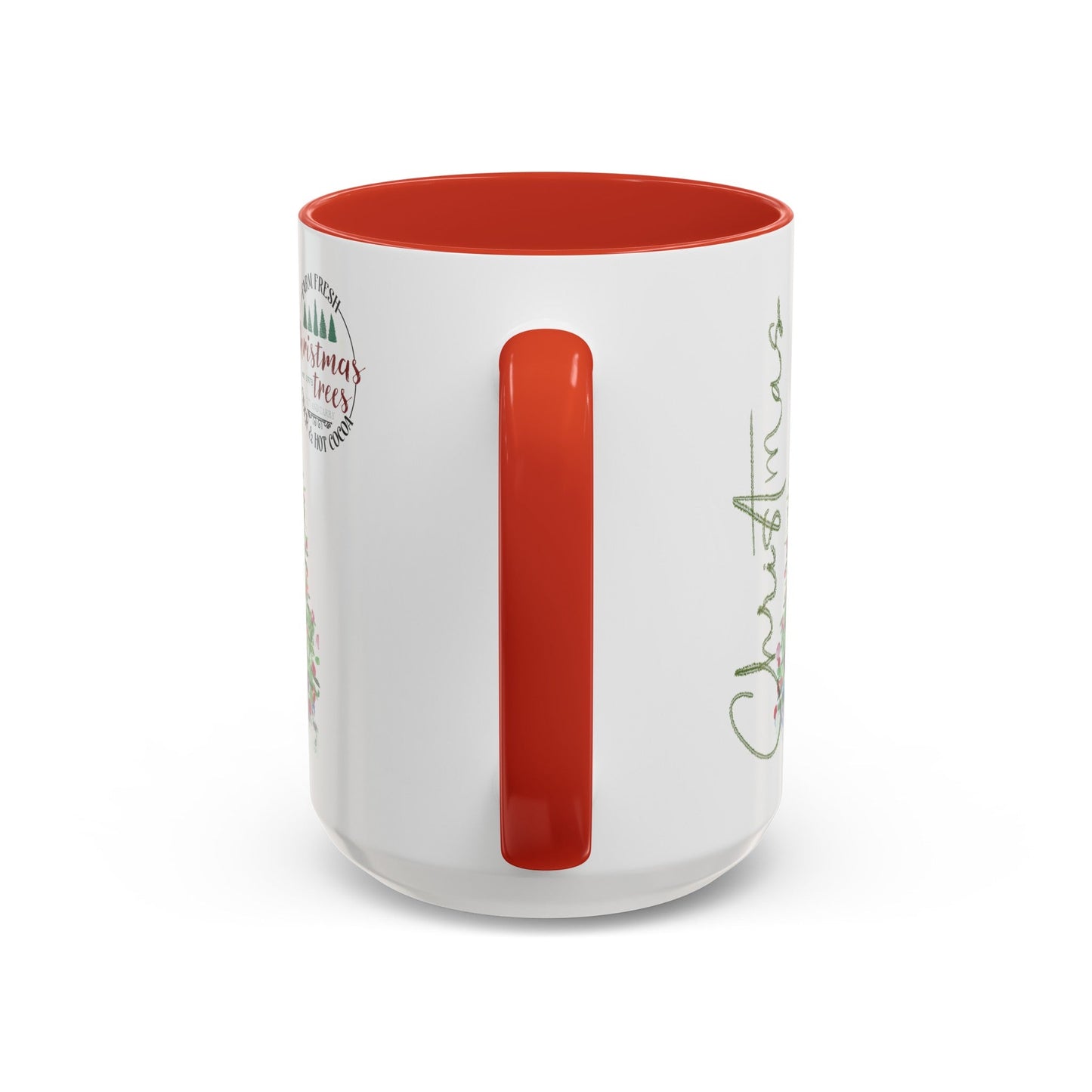 Christmas Two Tone Accent Coffee Mug (11oz, 15oz) - Blue Cava