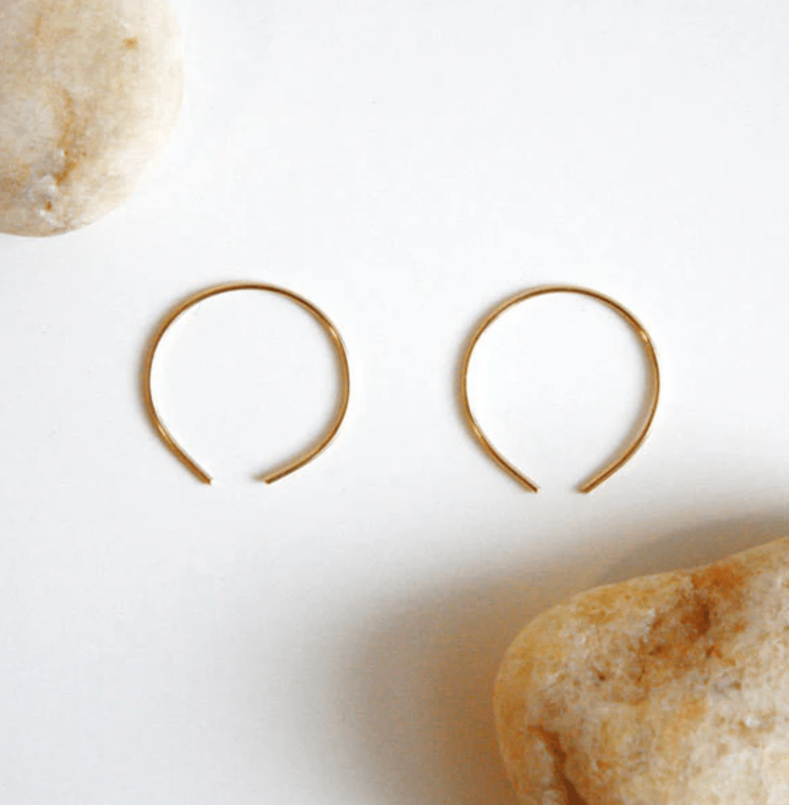 Circle Hoop Earrings - Hooks and Luxe - Blue Cava