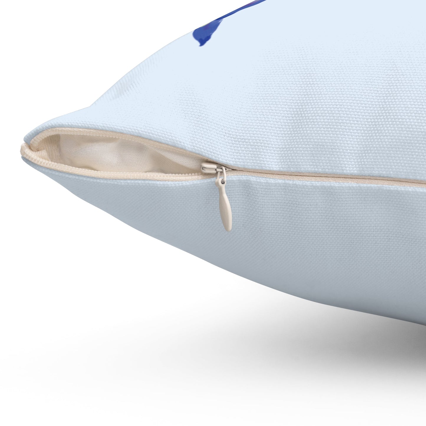 Coastal Blue Crab Polyester Spun Throw Pillow - Blue Cava