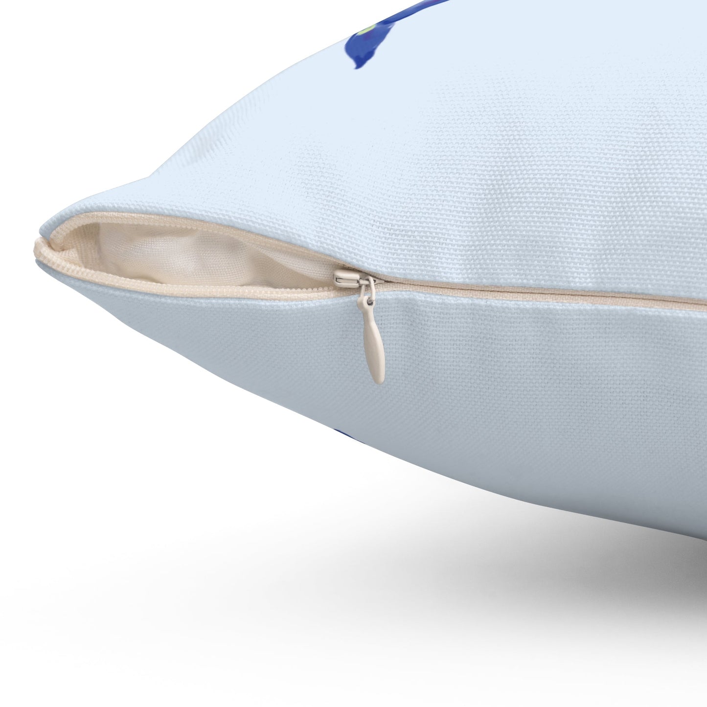 Coastal Blue Crab Polyester Spun Throw Pillow - Blue Cava