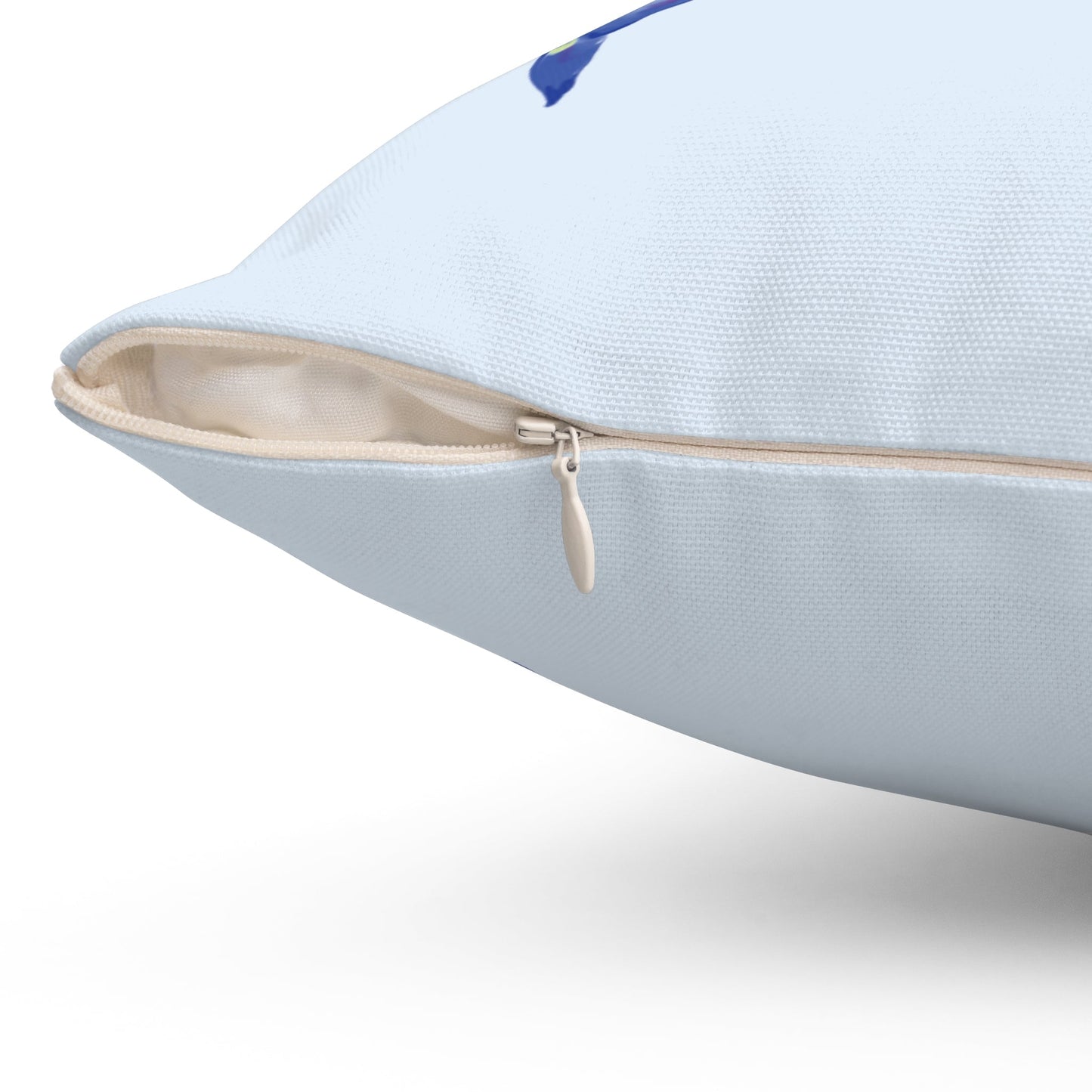 Coastal Blue Crab Polyester Spun Throw Pillow - Blue Cava