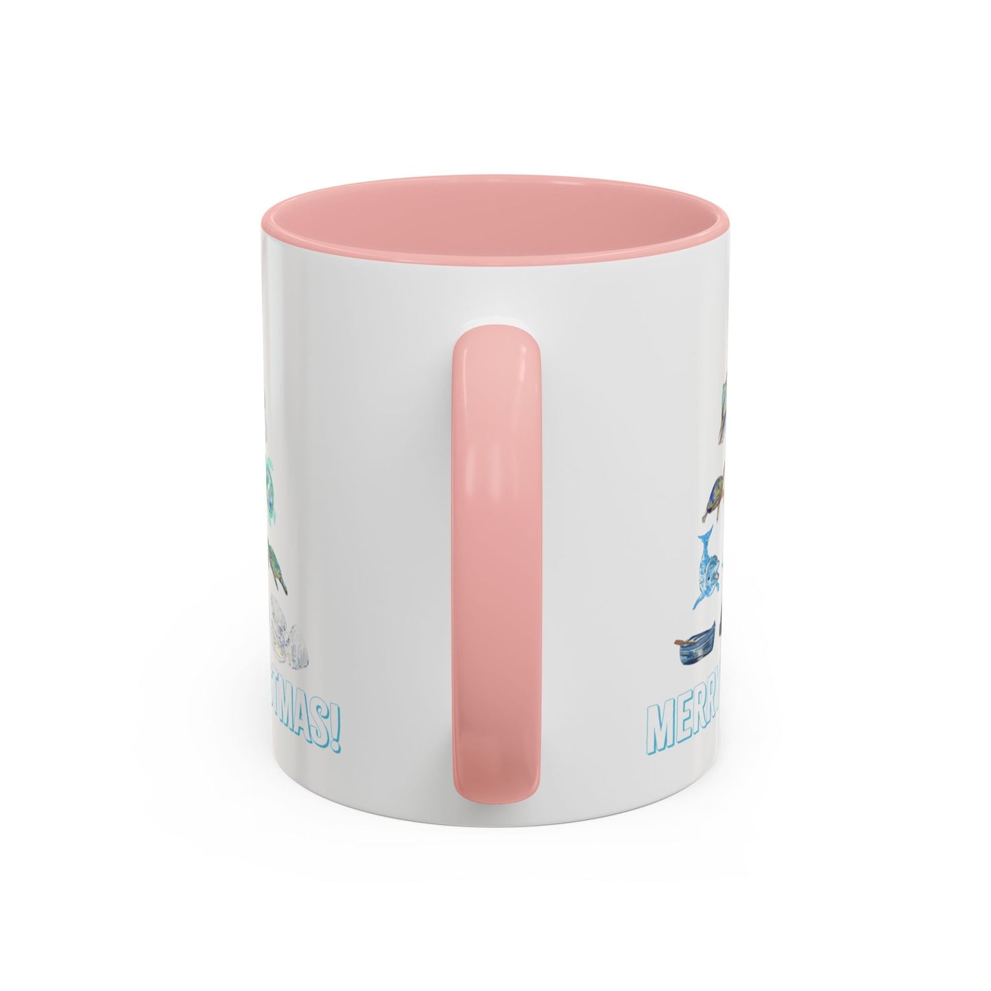 Coastal Christmas Tree Two Tone Coffee Mug (11, 15oz) - Blue Cava