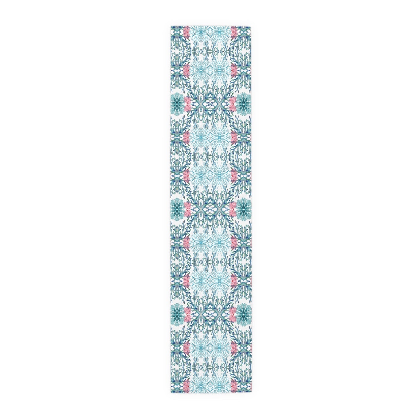 Coastal Coral Table Runner - 16” x 72” - Blue Cava