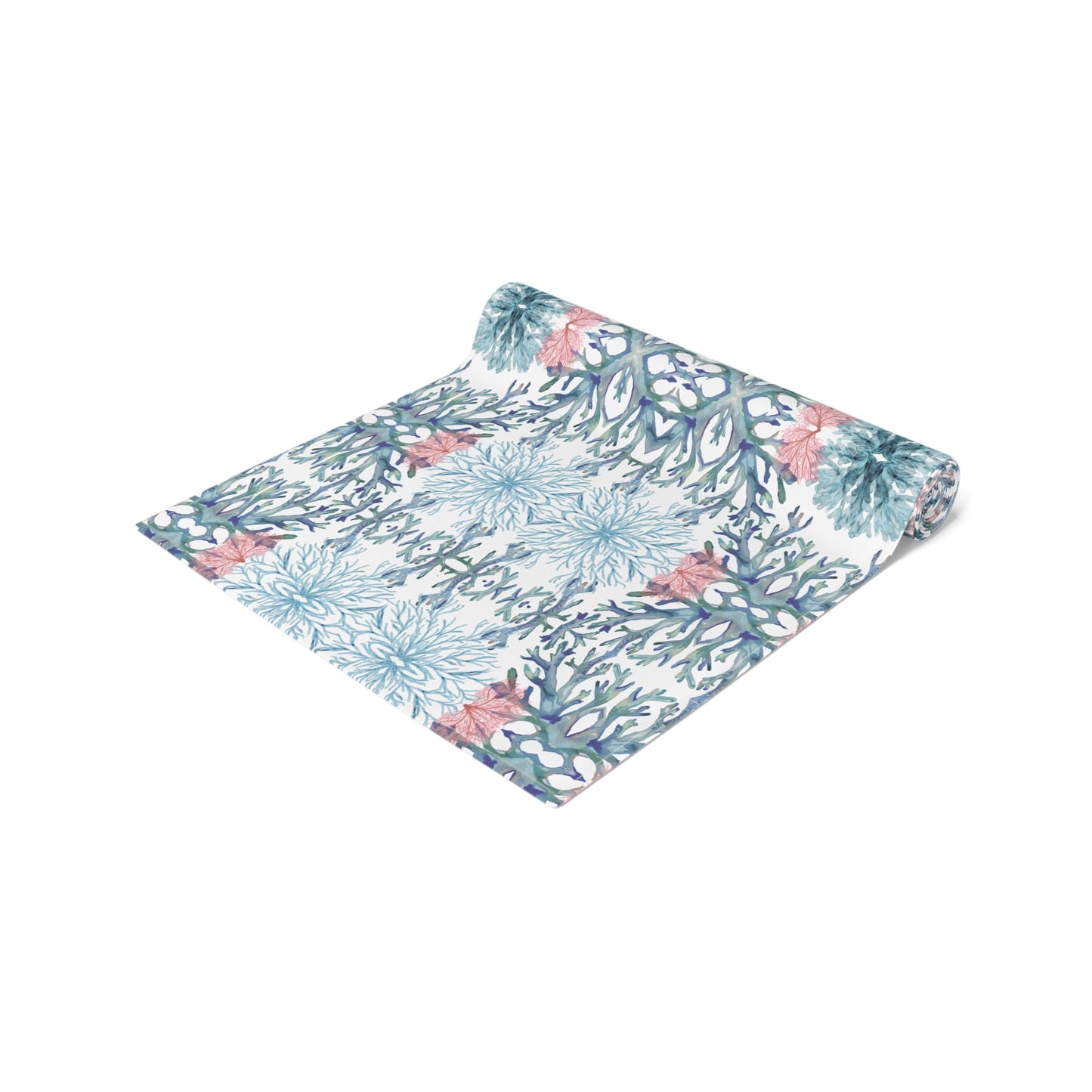 Coastal Coral Table Runner - 16” x 72” - Blue Cava