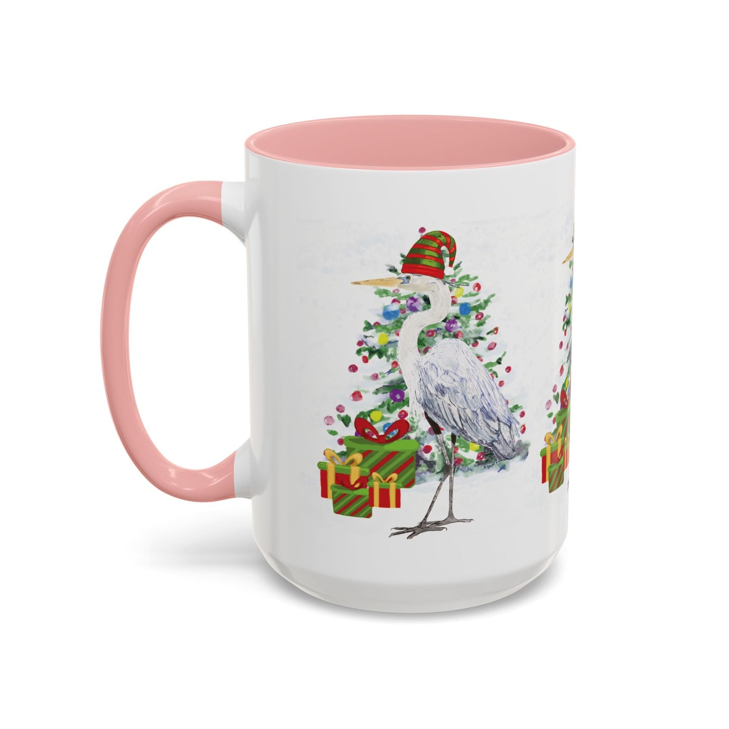 Coastal Egret Christmas Coffee Mug (11oz & 15oz) - Blue Cava