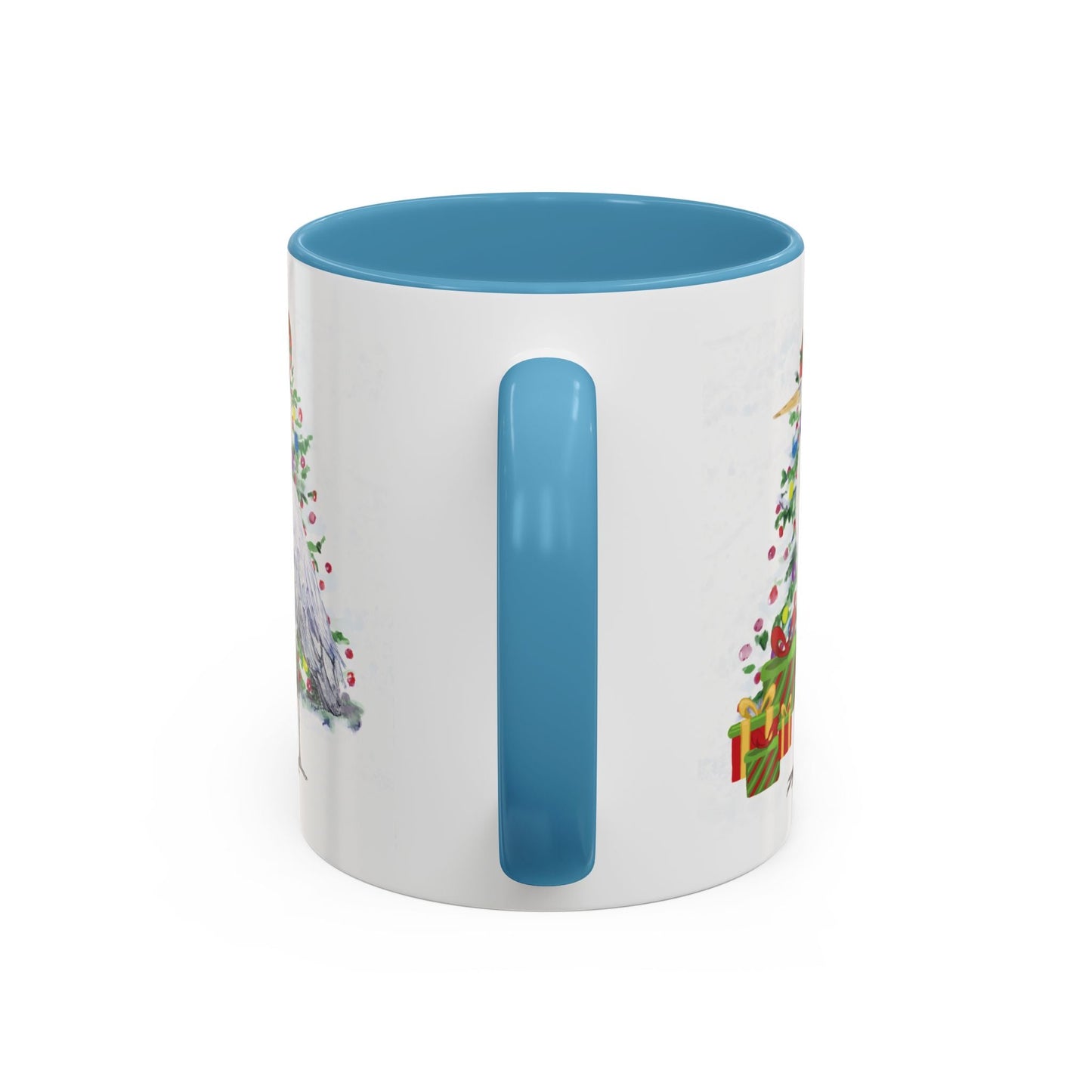 Coastal Egret Christmas Coffee Mug (11oz & 15oz) - Blue Cava