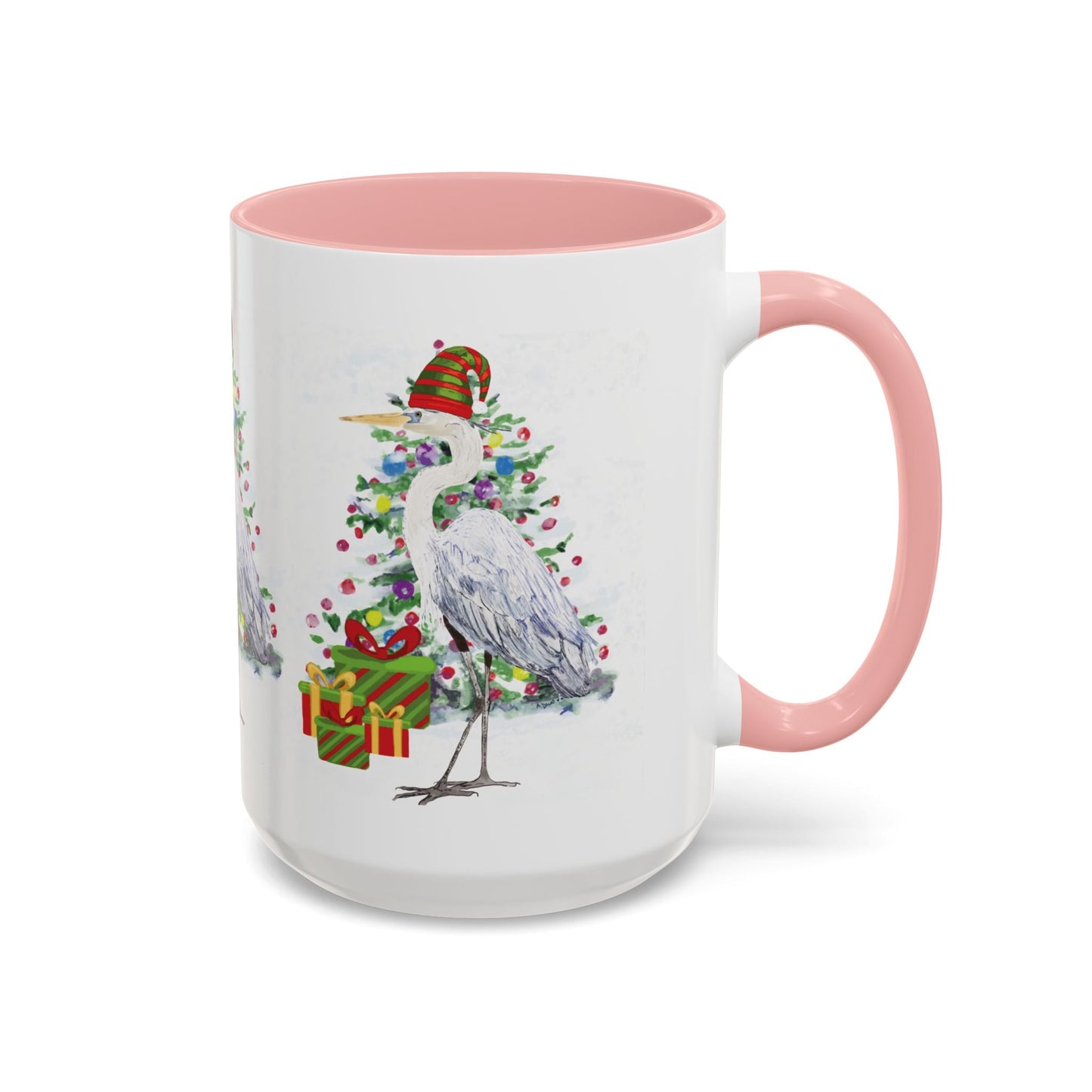 Coastal Egret Christmas Coffee Mug (11oz & 15oz) - Blue Cava