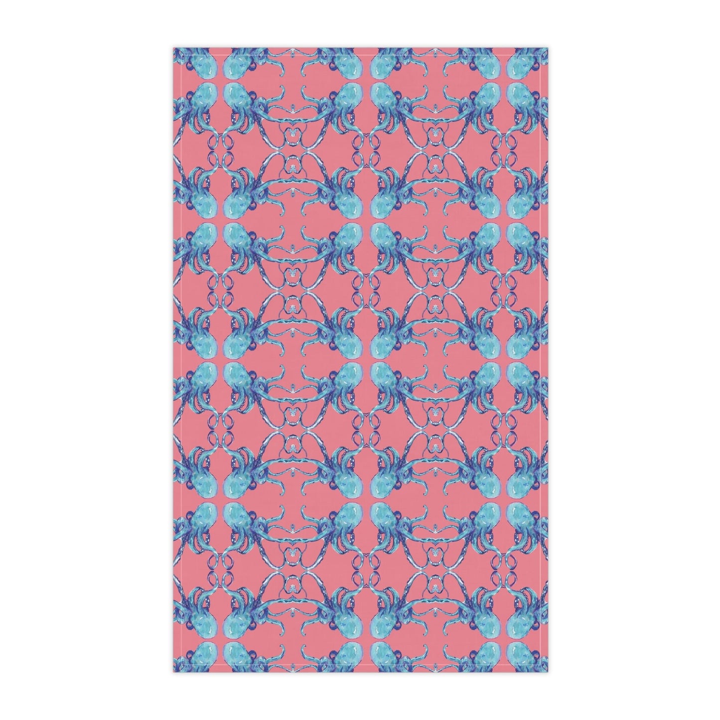 Coastal Octopus Kitchen Tea Towels - Blue Cava