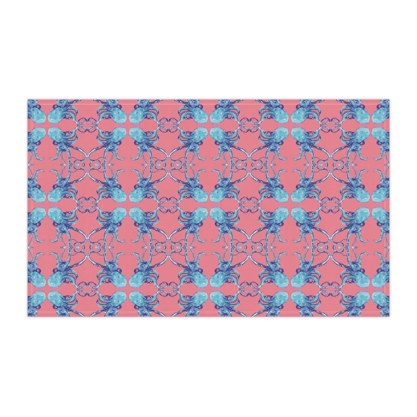 Coastal Octopus Kitchen Tea Towels - Blue Cava