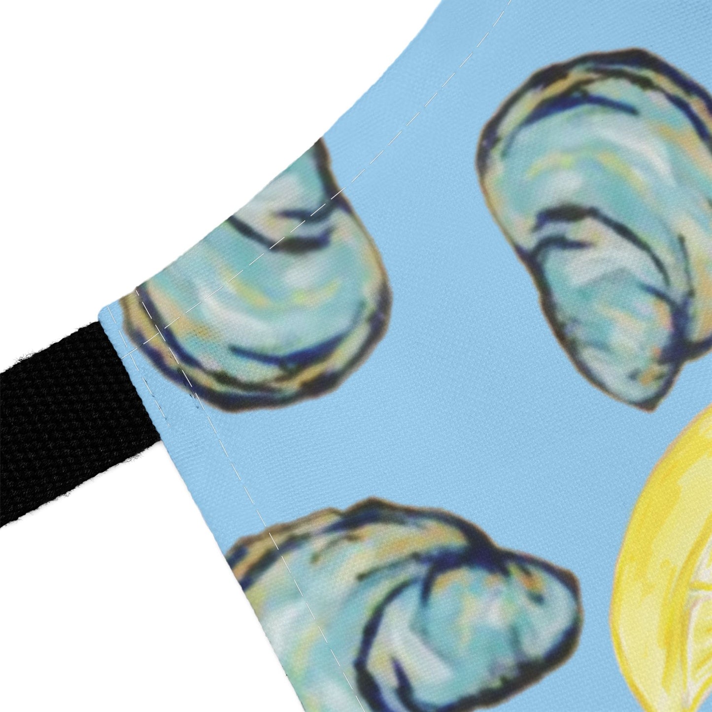 Coastal Oyster And Lemons Apron for Culinary Creators - Blue Cava