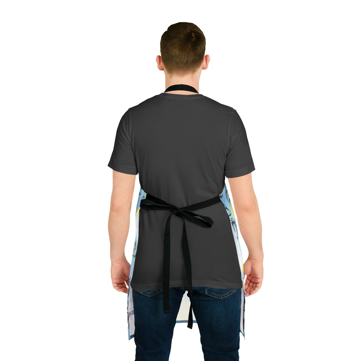 Coastal Oyster And Lemons Apron for Culinary Creators - Blue Cava