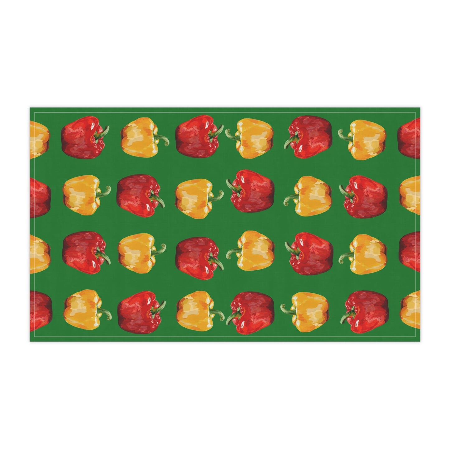 Colorful Bell Pepper Kitchen Tea Towels - Blue Cava