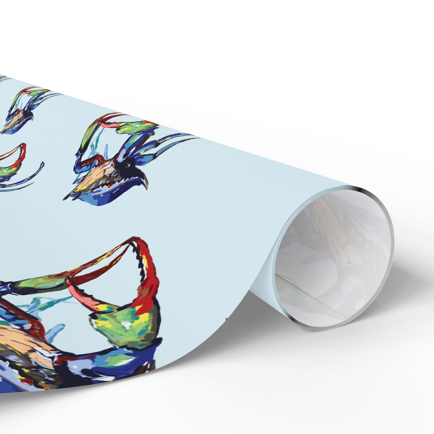 Colorful Crab Wrapping Paper - Eco Friendly Gift Wrap - Blue Cava