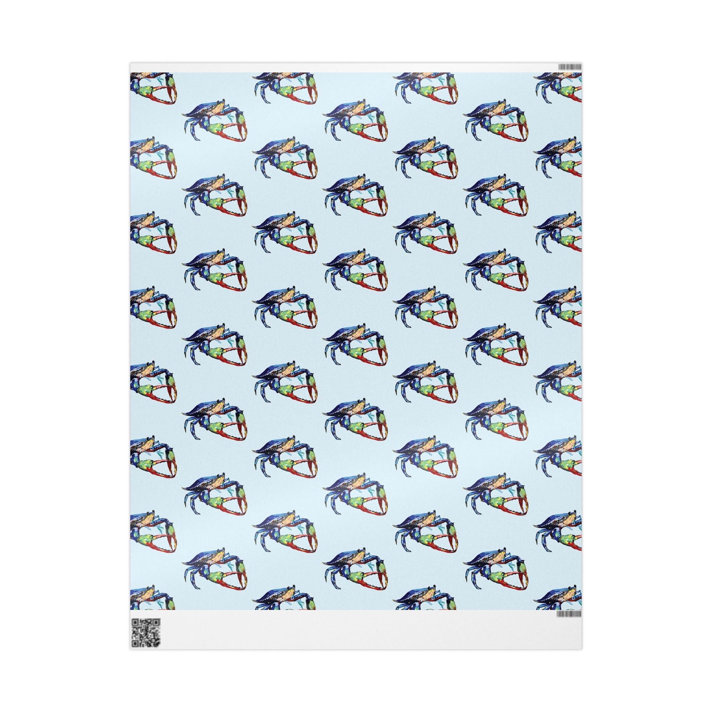 Colorful Crab Wrapping Paper - Eco Friendly Gift Wrap - Blue Cava