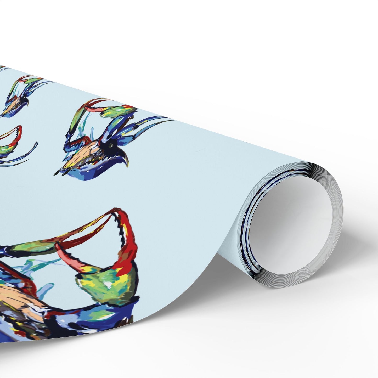 Colorful Crab Wrapping Paper - Eco Friendly Gift Wrap - Blue Cava