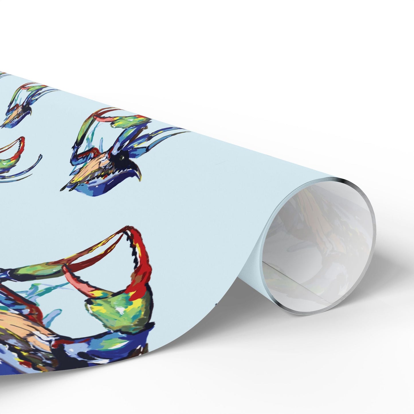 Colorful Crab Wrapping Paper - Eco Friendly Gift Wrap - Blue Cava