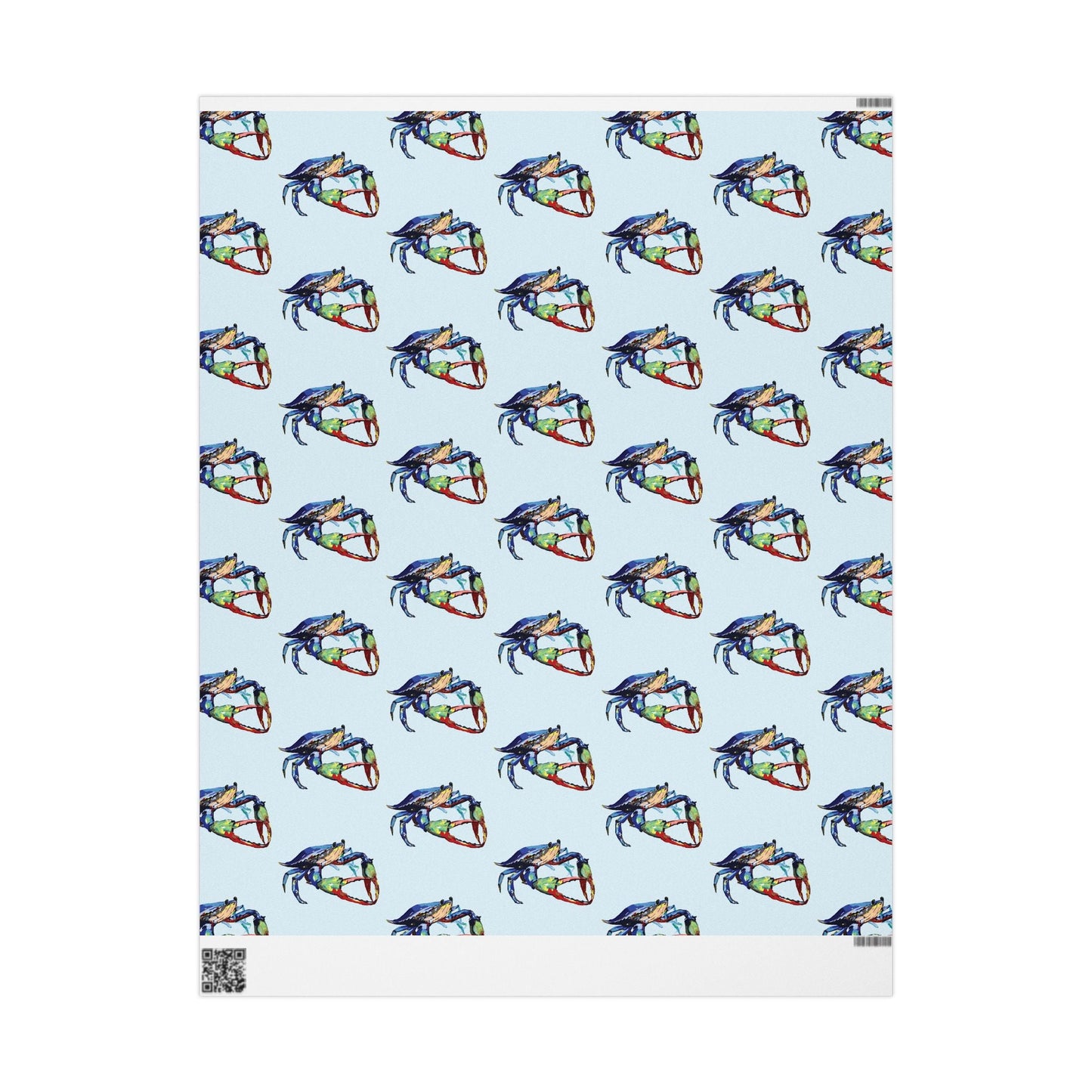 Colorful Crab Wrapping Paper - Eco Friendly Gift Wrap - Blue Cava