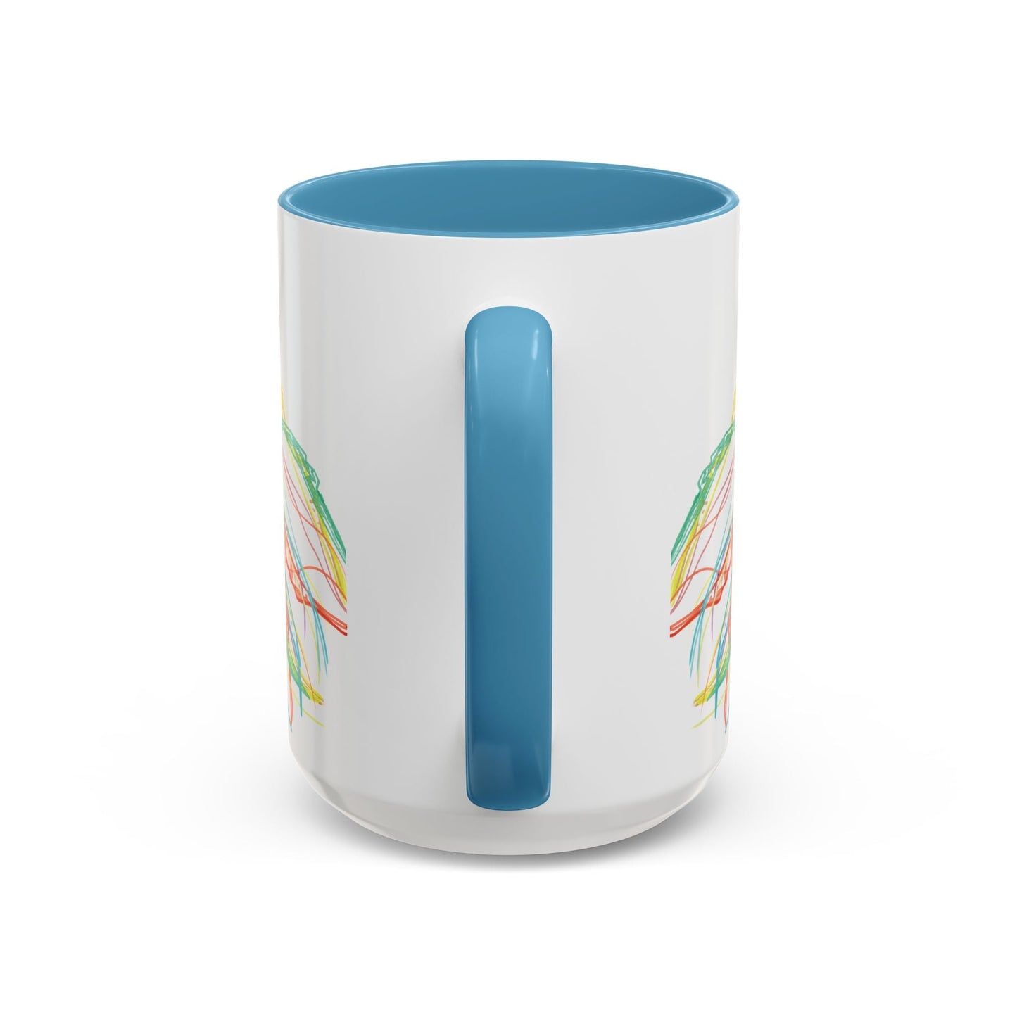 Colorful Jellyfish Accent Coffee Mug - Perfect for Ocean Lovers - Blue Cava