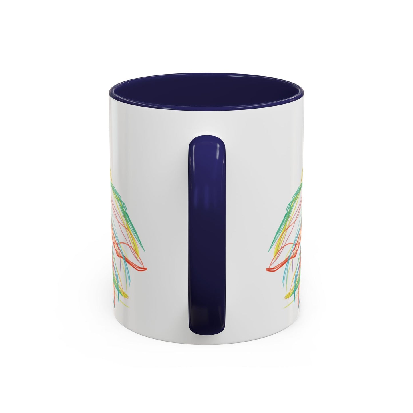 Colorful Jellyfish Accent Coffee Mug - Perfect for Ocean Lovers - Blue Cava