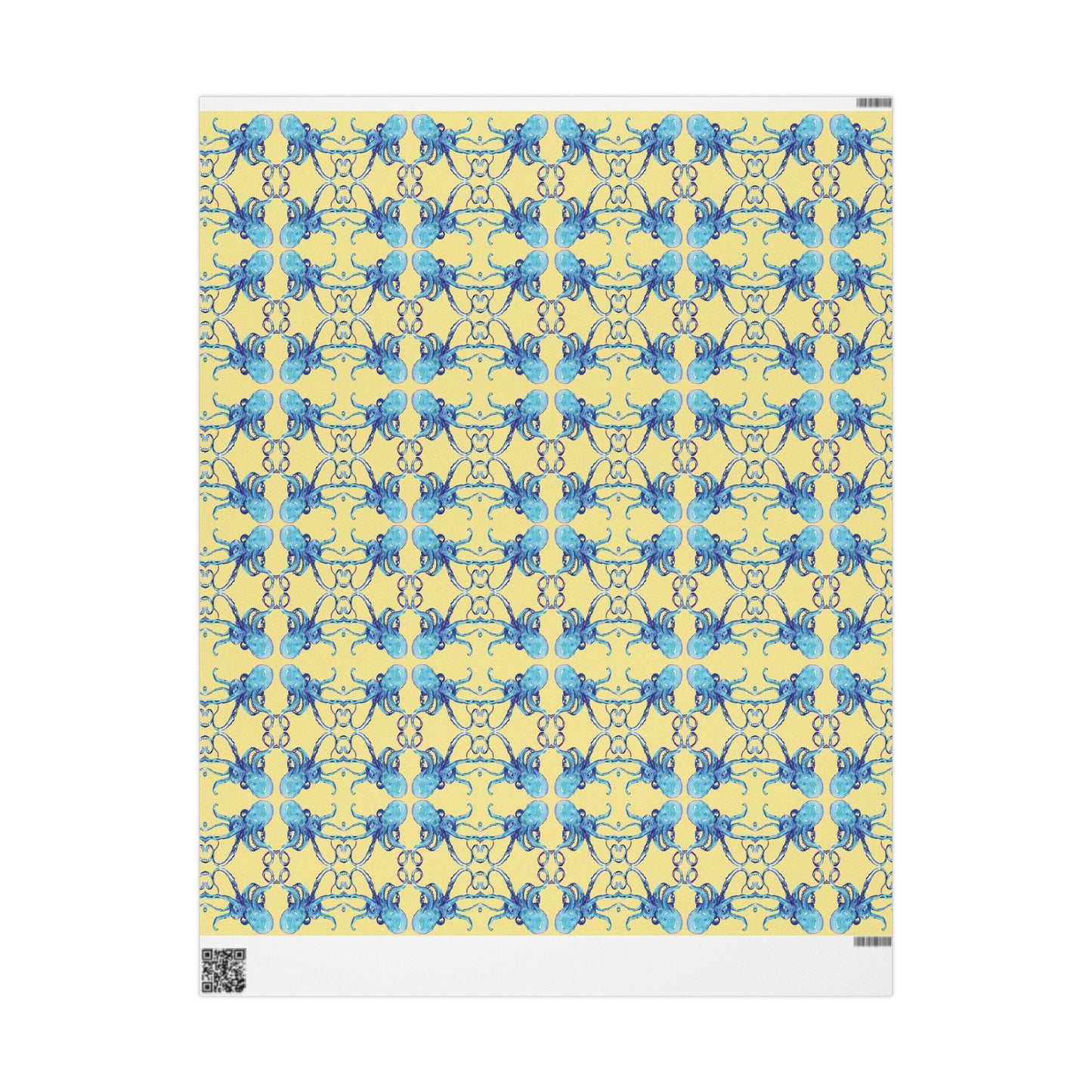 Colorful Octopus Wrapping Paper - Eco - Friendly - Blue Cava