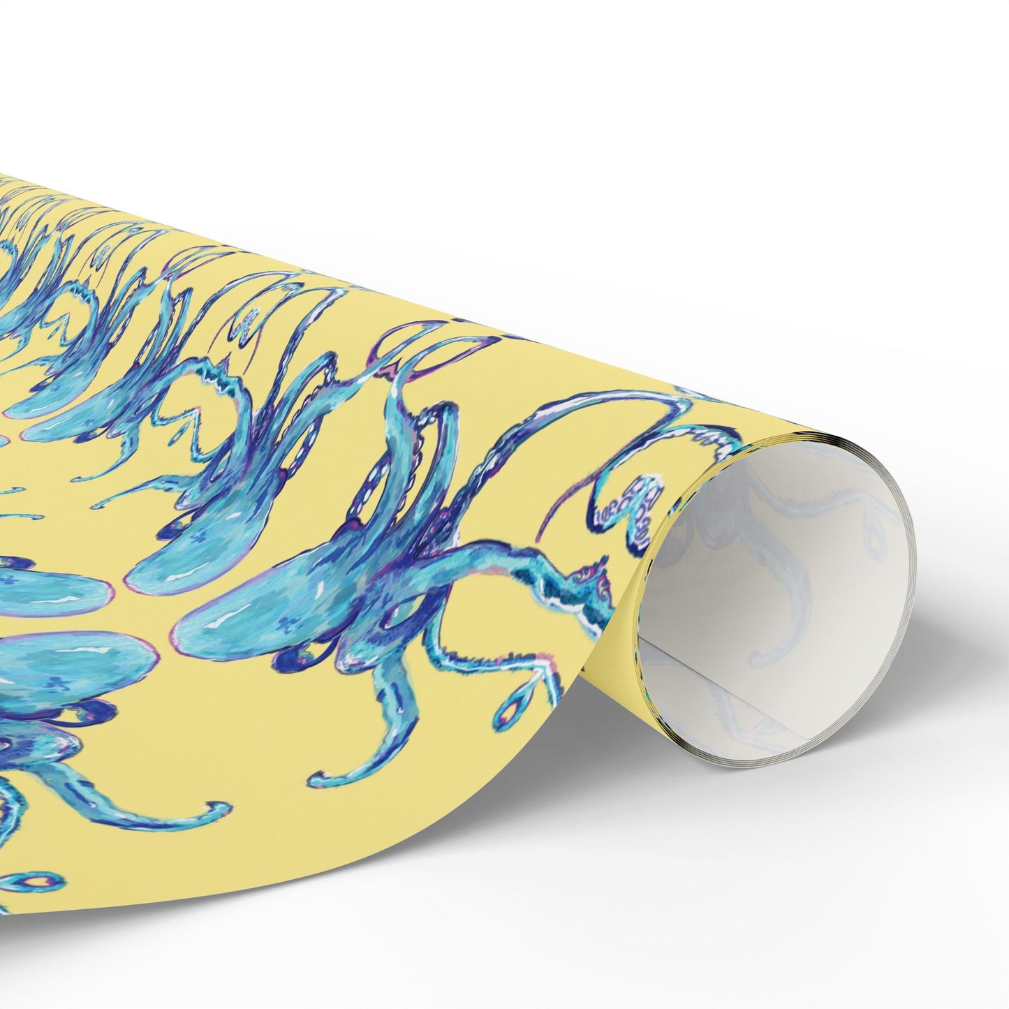 Colorful Octopus Wrapping Paper - Eco - Friendly - Blue Cava