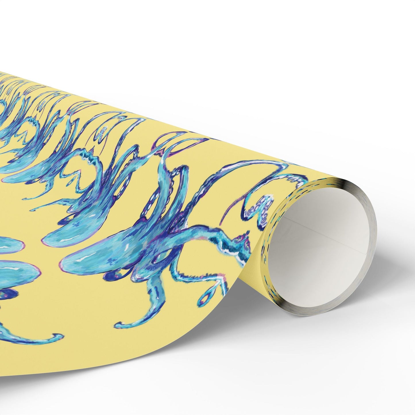 Colorful Octopus Wrapping Paper - Eco - Friendly - Blue Cava