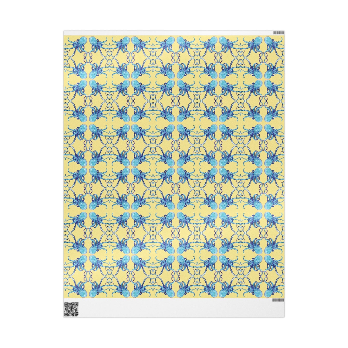 Colorful Octopus Wrapping Paper - Eco - Friendly - Blue Cava