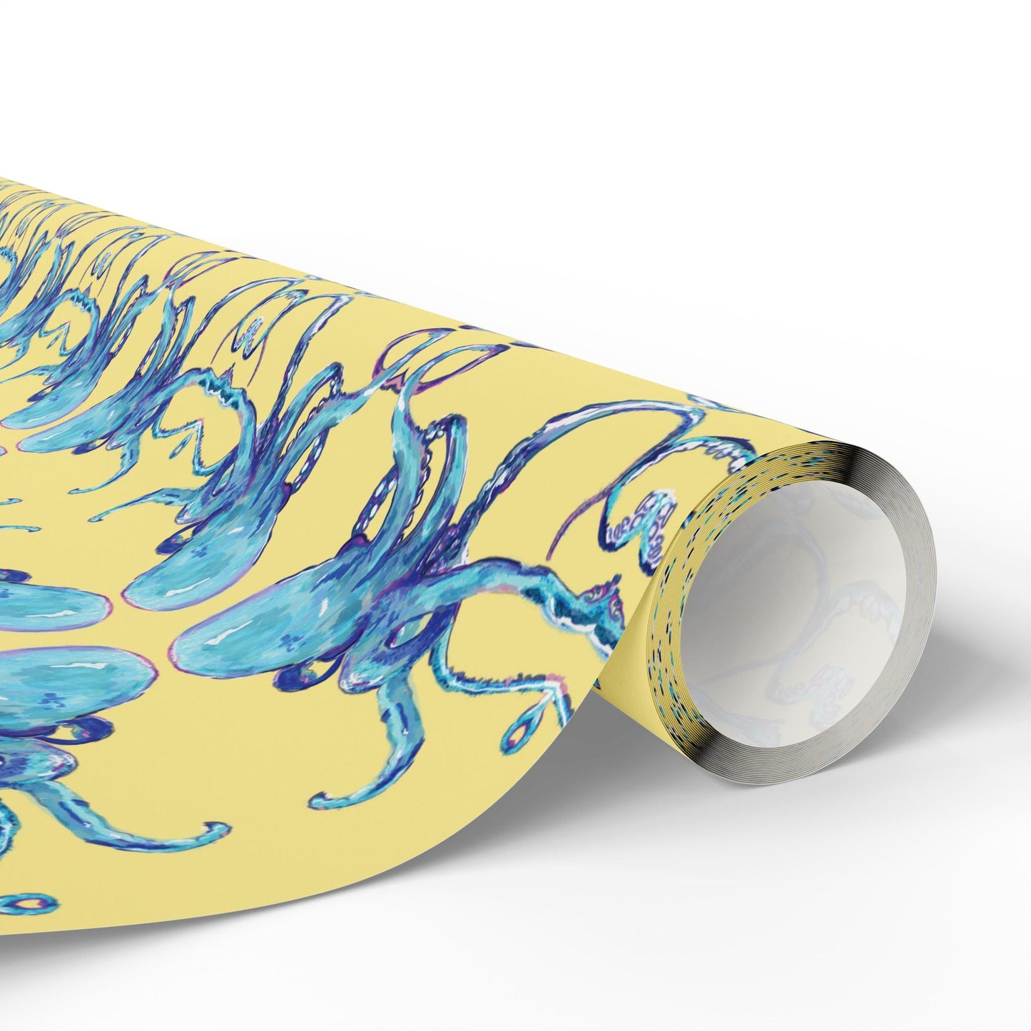 Colorful Octopus Wrapping Paper - Eco - Friendly - Blue Cava