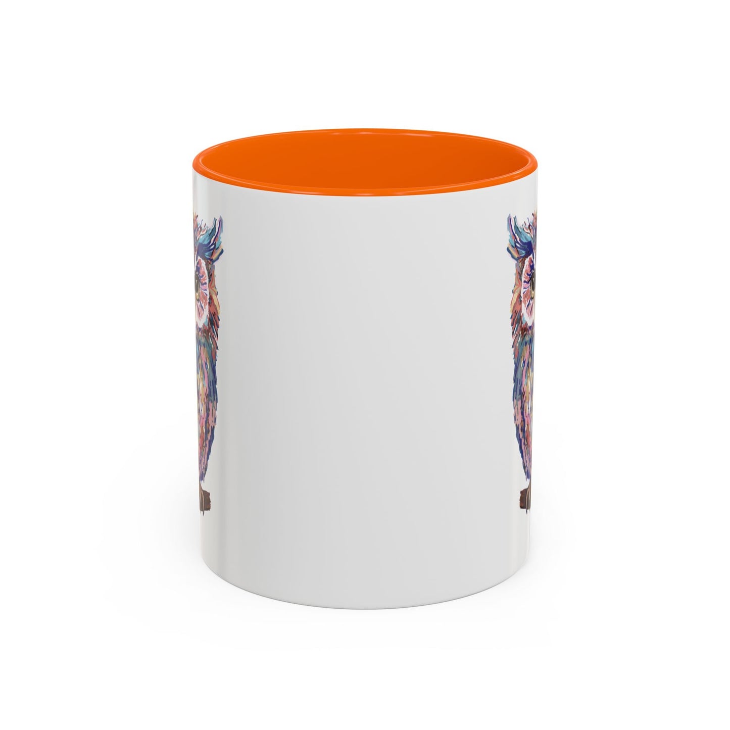 Colorful Owl Accent Coffee Mug - Unique 11oz & 15oz Gift for Nature Lovers - Blue Cava
