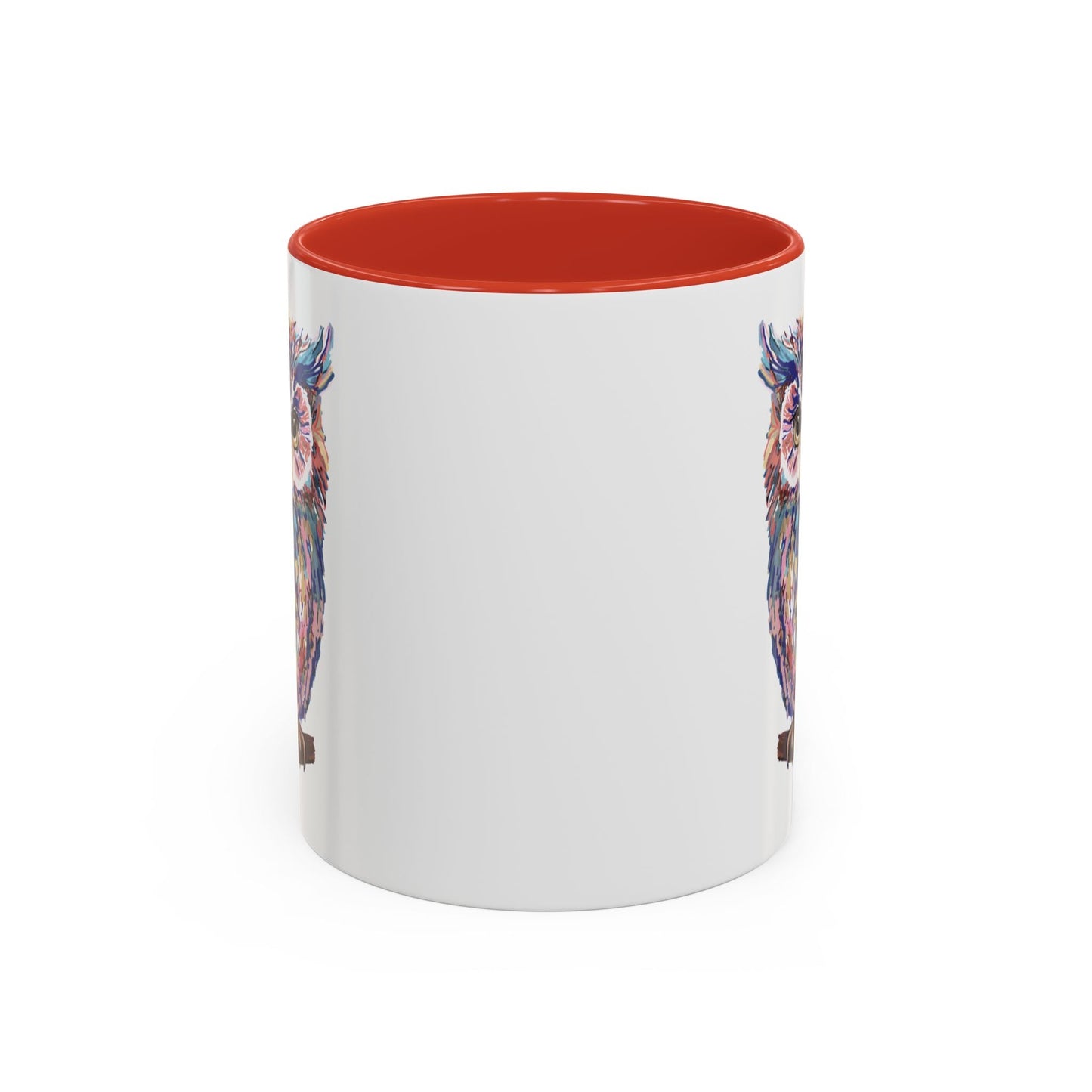 Colorful Owl Accent Coffee Mug - Unique 11oz & 15oz Gift for Nature Lovers - Blue Cava