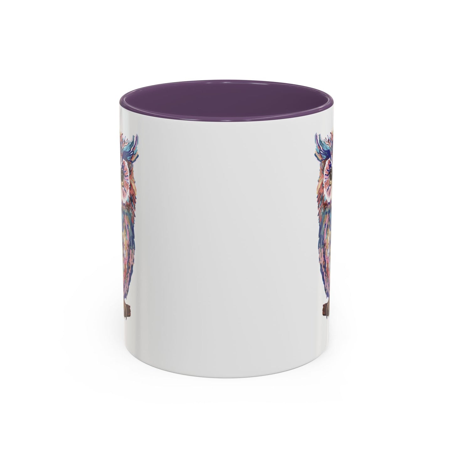 Colorful Owl Accent Coffee Mug - Unique 11oz & 15oz Gift for Nature Lovers - Blue Cava