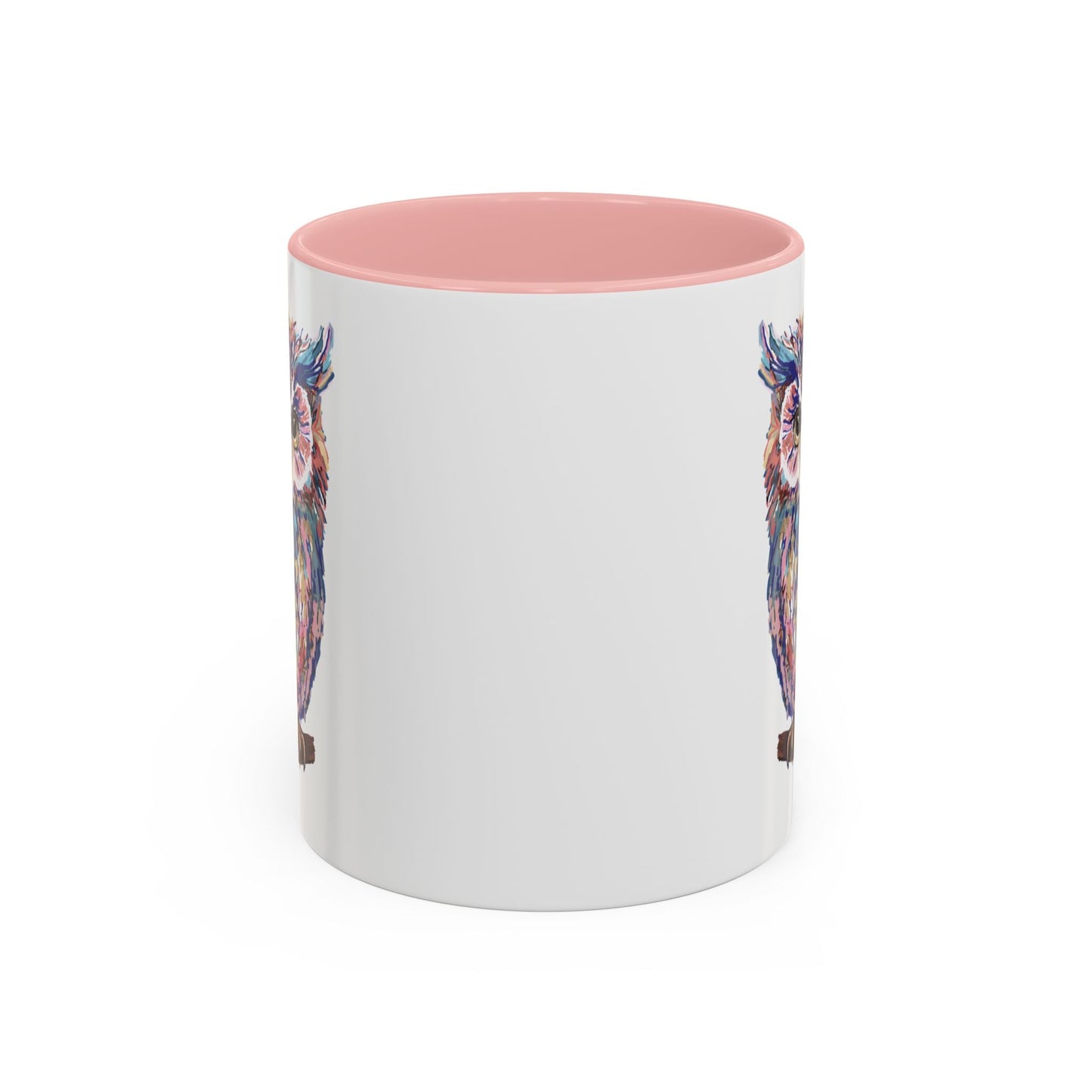 Colorful Owl Accent Coffee Mug - Unique 11oz & 15oz Gift for Nature Lovers - Blue Cava