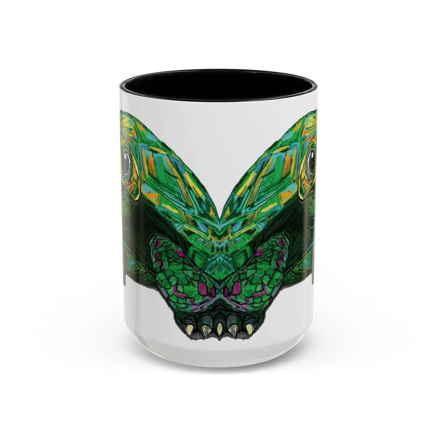 Colorful Sea Turtle Accent Coffee Mug - Unique 11oz & 15oz - Blue Cava