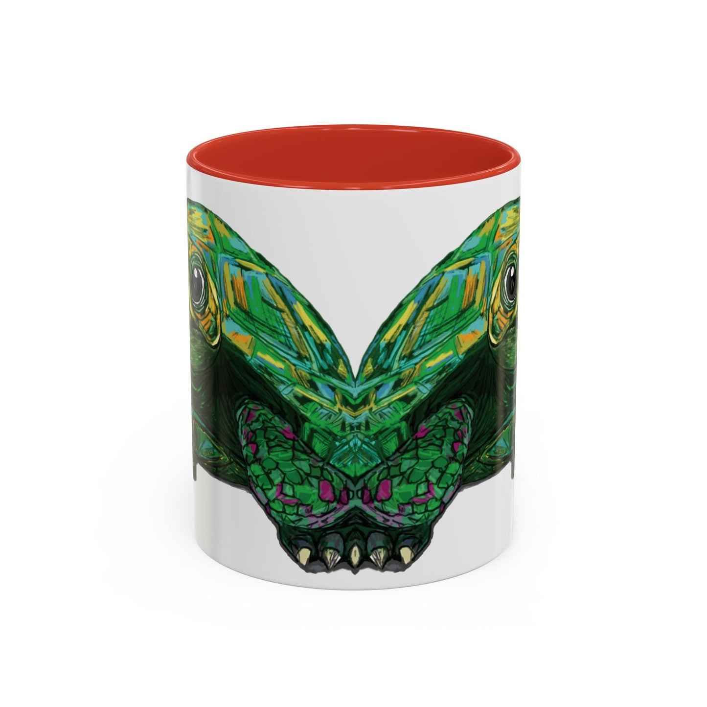 Colorful Sea Turtle Accent Coffee Mug - Unique 11oz & 15oz - Blue Cava