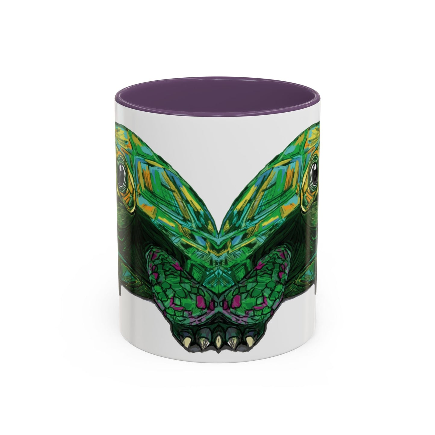 Colorful Sea Turtle Accent Coffee Mug - Unique 11oz & 15oz - Blue Cava