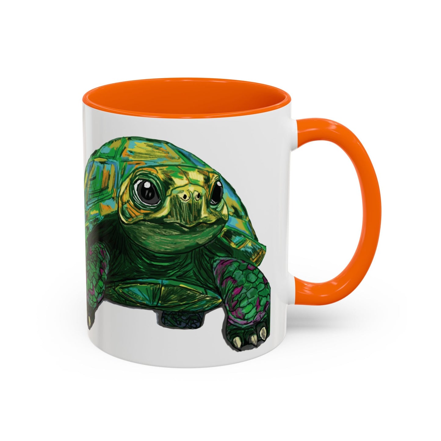 Colorful Sea Turtle Accent Coffee Mug - Unique 11oz & 15oz - Blue Cava