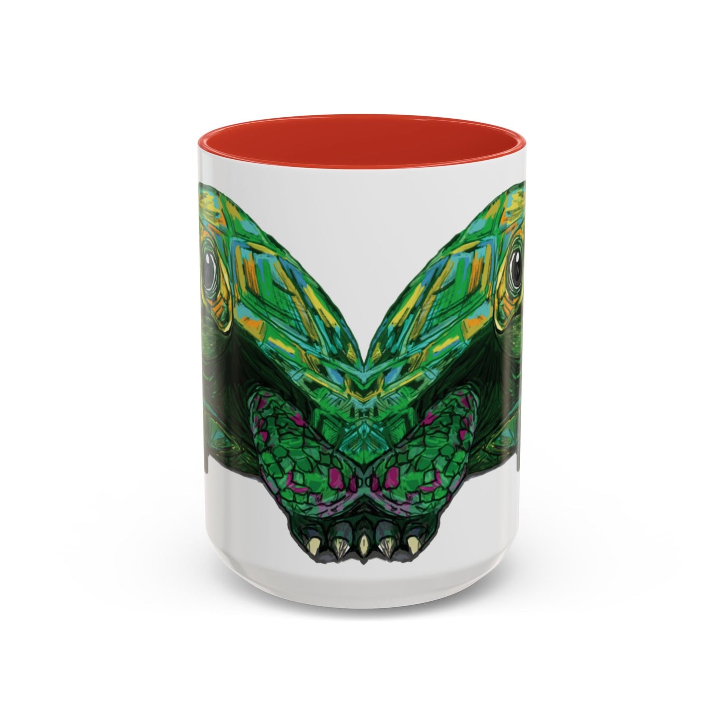 Colorful Sea Turtle Accent Coffee Mug - Unique 11oz & 15oz - Blue Cava
