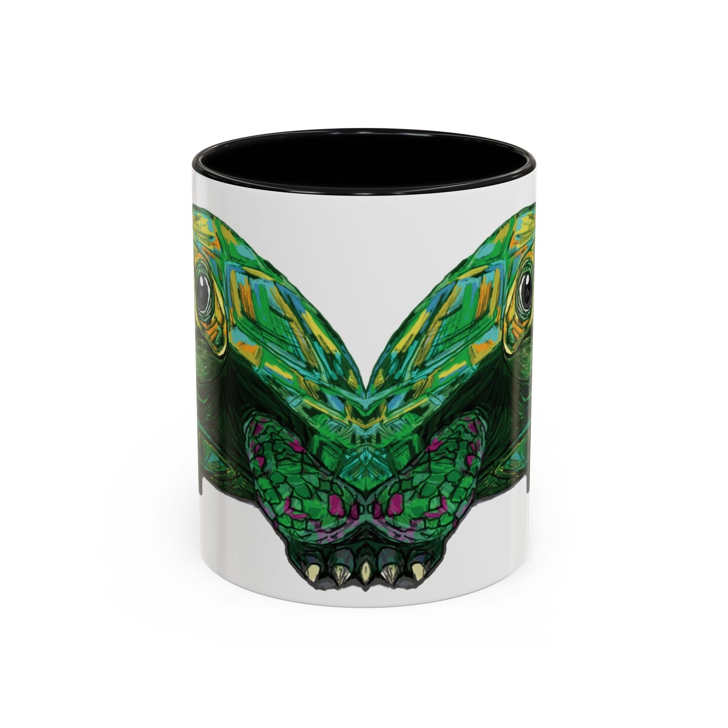 Colorful Sea Turtle Accent Coffee Mug - Unique 11oz & 15oz - Blue Cava