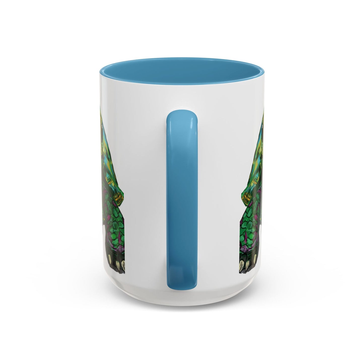 Colorful Sea Turtle Accent Coffee Mug - Unique 11oz & 15oz - Blue Cava