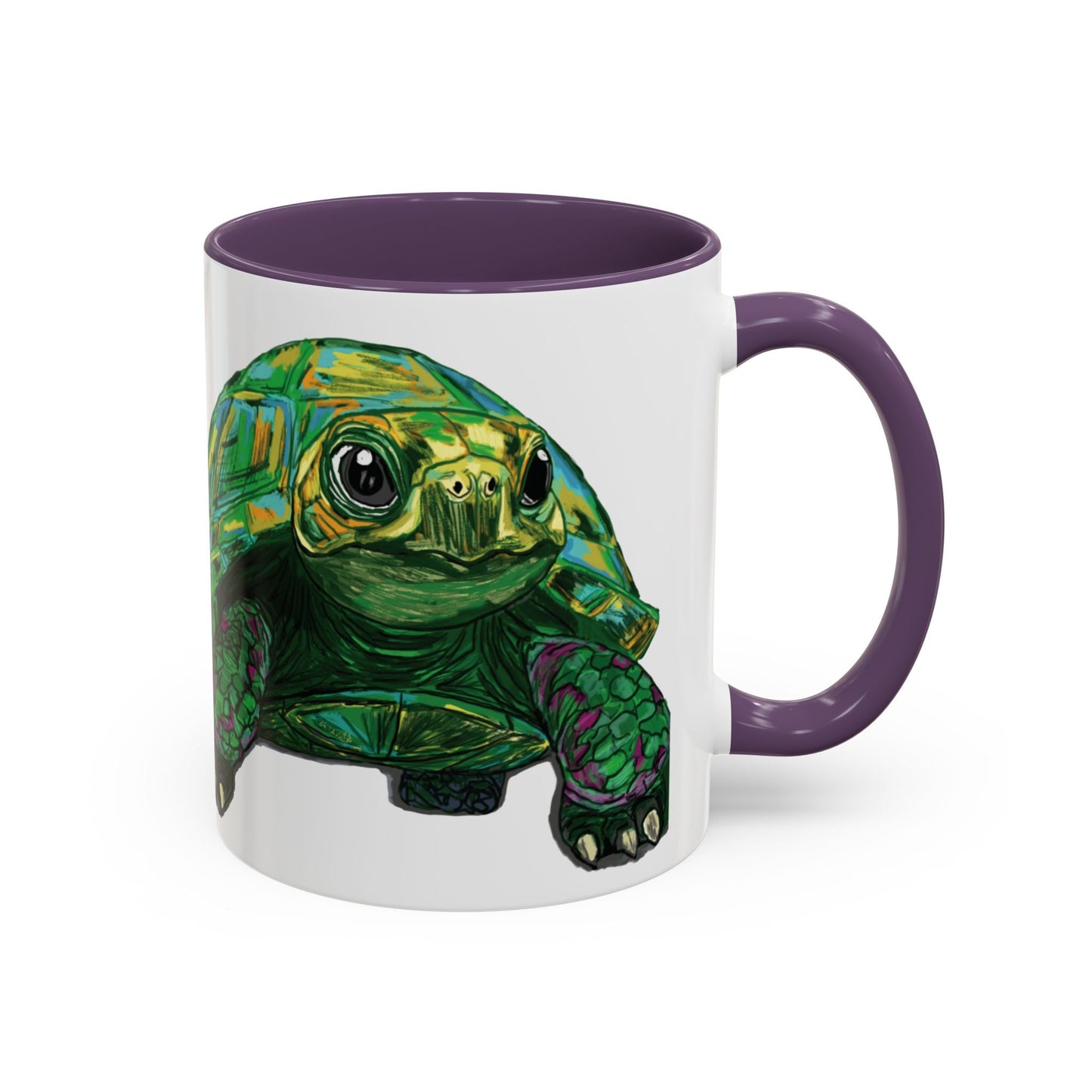 Colorful Sea Turtle Accent Coffee Mug - Unique 11oz & 15oz - Blue Cava