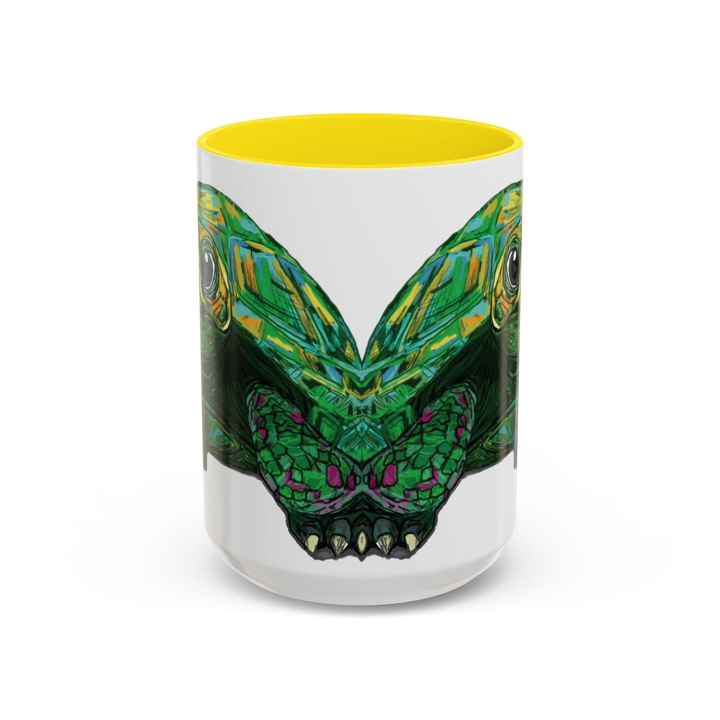 Colorful Sea Turtle Accent Coffee Mug - Unique 11oz & 15oz - Blue Cava
