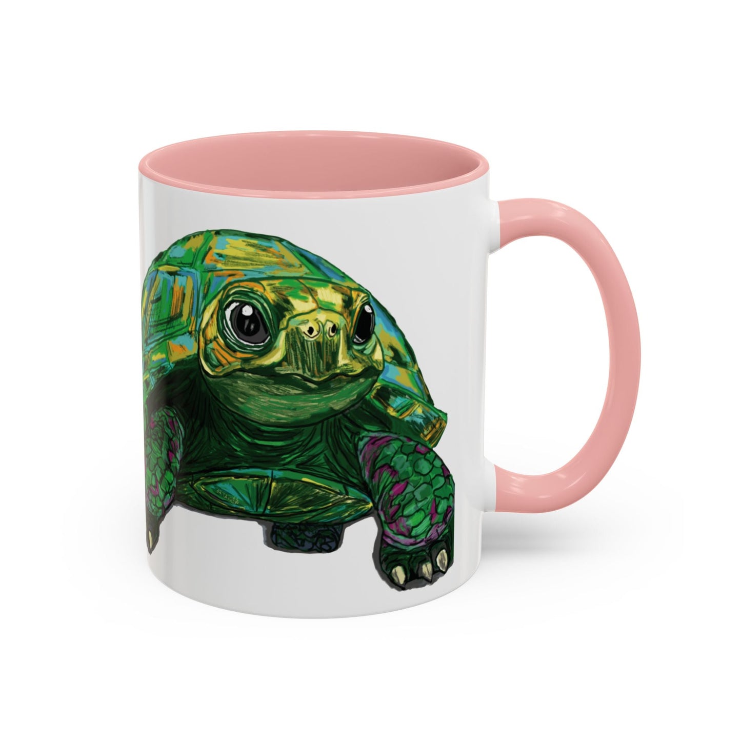 Colorful Sea Turtle Accent Coffee Mug - Unique 11oz & 15oz - Blue Cava