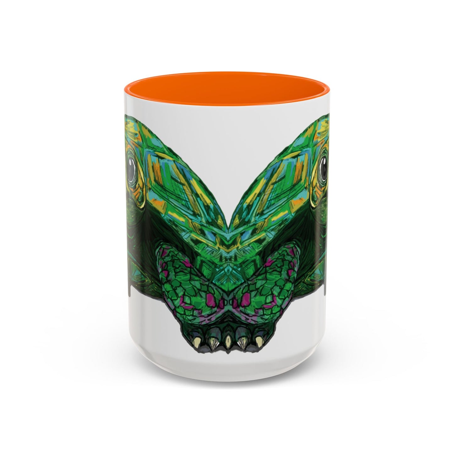 Colorful Sea Turtle Accent Coffee Mug - Unique 11oz & 15oz - Blue Cava