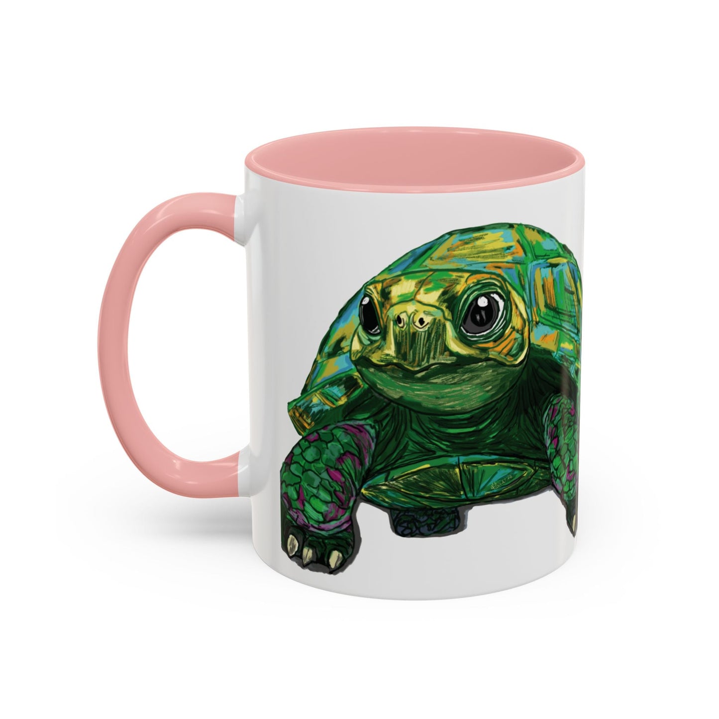 Colorful Sea Turtle Accent Coffee Mug - Unique 11oz & 15oz - Blue Cava