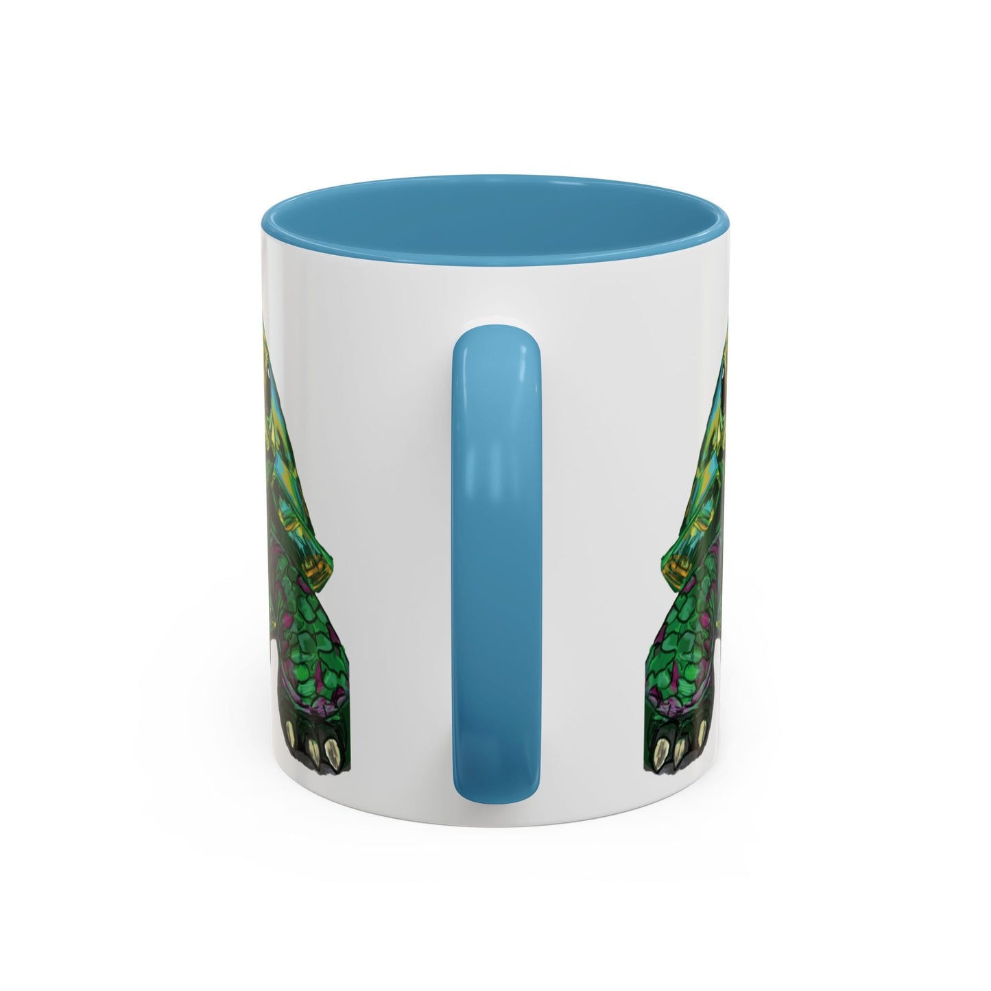 Colorful Sea Turtle Accent Coffee Mug - Unique 11oz & 15oz - Blue Cava