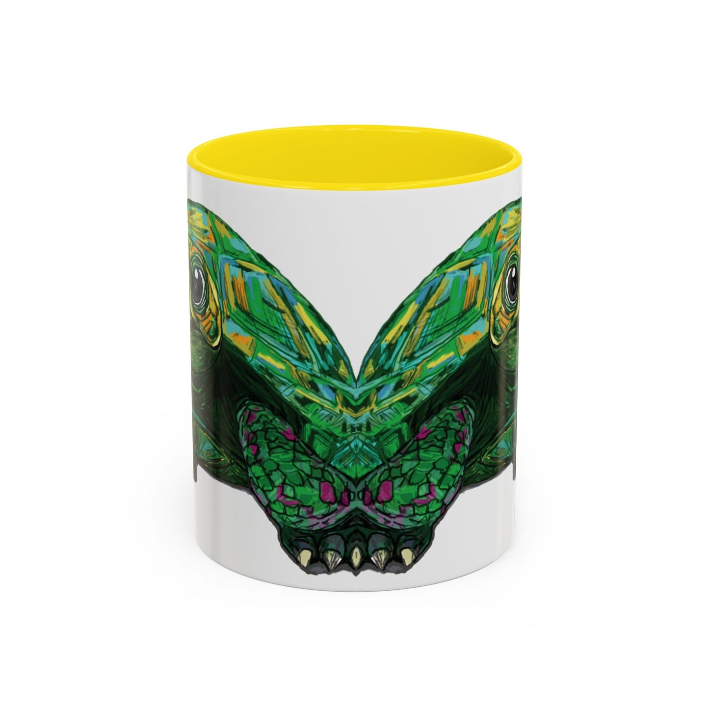 Colorful Sea Turtle Accent Coffee Mug - Unique 11oz & 15oz - Blue Cava