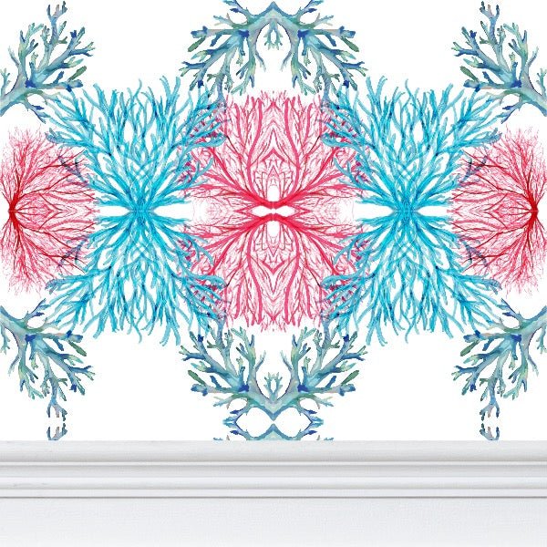 Coral Seaweed Wallpaper - Blue Cava