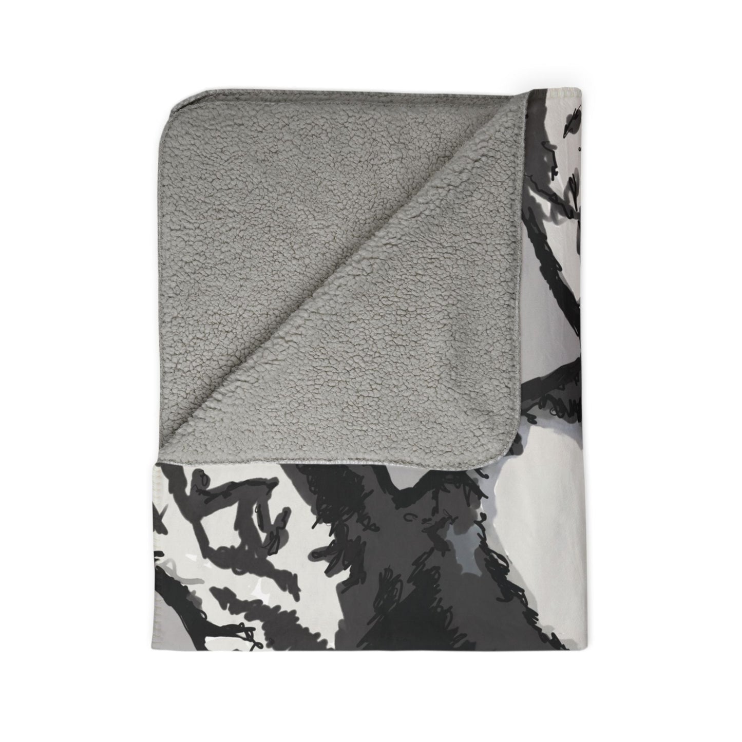Cozy Boston Terrier Dog Lover Fleece Sherpa Blanket - Blue Cava